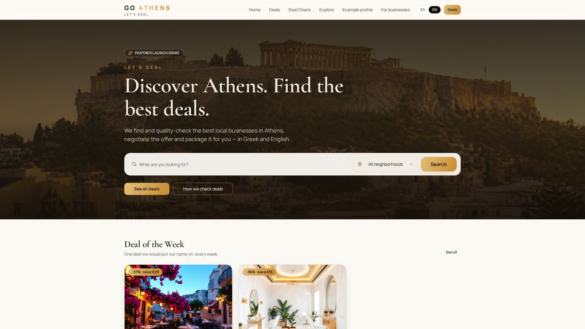 Preview of the Go Athens website for tourists in Athens